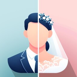 Couple Wedding Face