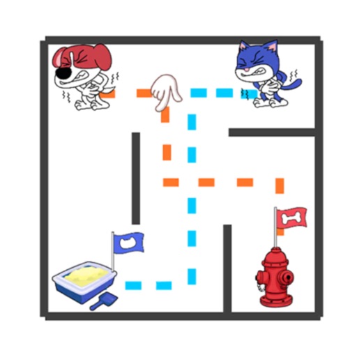 Toilet Maze Cat Dog Puzzle